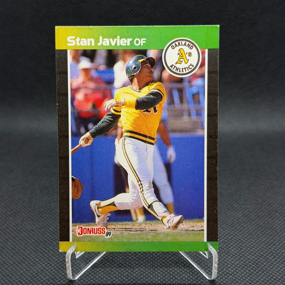 Stan Javier 1989 Donruss Error #185 Athletics Card EX